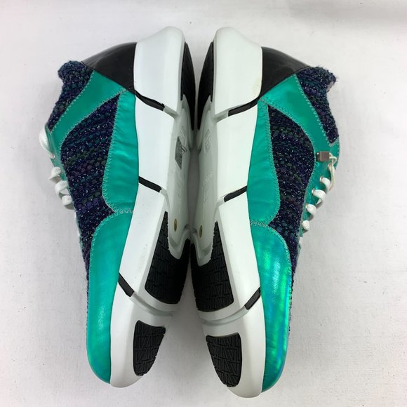 Elena Iachi Women's Kio Leather/Fabric Trainer - Picture 6 of 8